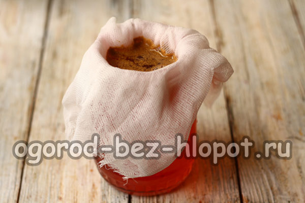 치즈 천으로 주스를 걸러내다