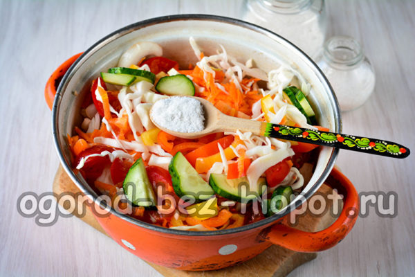 야채를 냄비에 넣으세요