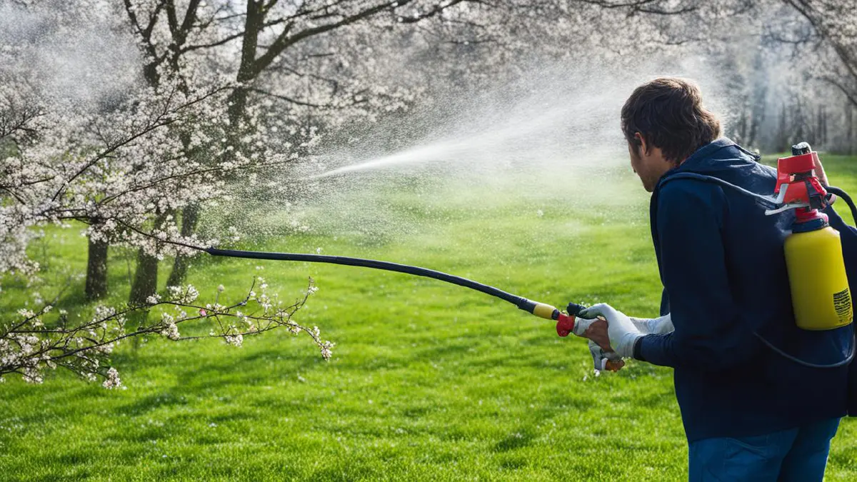 나무에 살포하기